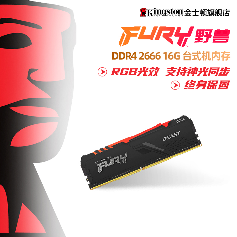 KINGSTON FURY BEAST ø HACKER GOD DDR4 2666 16G ũž ޸ RGB Ŭ ޸-