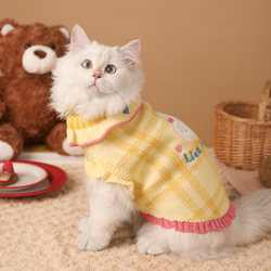 Cat Clothes Winter Outfit New Year Anti-Shedding Cat Kitten Ragdoll Cat Young Cat Sweater Winter Pet Warm Clothing
