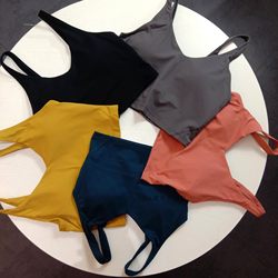 Lucenwater Nude Feel Lightly Sanded Front V Back U Yoga Beautiful Back Fake Two-Piece Two-In-One Sports Vest