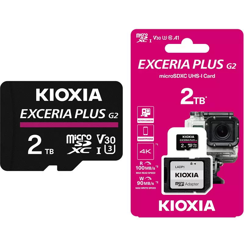 KIOXIA铠侠1T 1TB 2T 2TB EXCERIA PLUS G2 microSD存储TF卡东芝-Taobao 