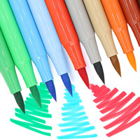 Watercolor Pen Set With Soft Heads In Multiple Colors