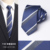 Hand type [6cm tie] f108 light luxury blue gray strip 