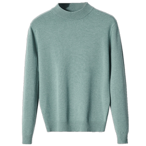 
Half turtleneck sweater for men in autumn and winter plus velvet thickened mid-neck sweater for men in warm base shirt 2025 new style