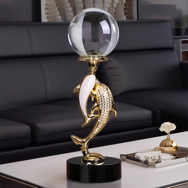 Modern light luxury living room entrance wealth-attracting ornaments ...
