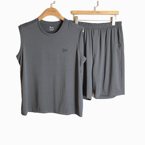 
caser Caesar Summer Men's Tencel Air Conditioning Cotton Vest Shorts Home Clothes Set Pajamas Pants AN01-6872