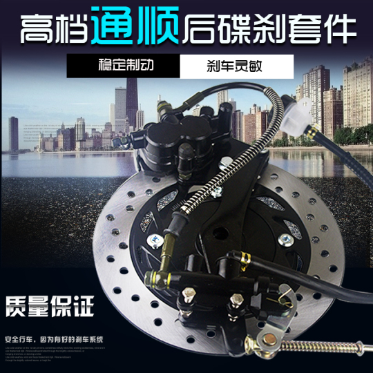 Motorcycle Rear Disc Brake Conversion Kit - Drum to Disc Brake Assembly