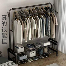 Clothes Drying Rack, Floor-Standing Coat Rack, Household Clothes Hanger, Simple Indoor Clothes Rack for Student Dormitory, Bedroom, Balcony