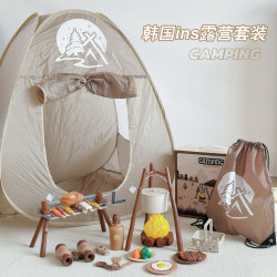 Children's Indoor Family Tent Secret Base Cabin Foldable Baby Boys and Girls Playhouse Toy House