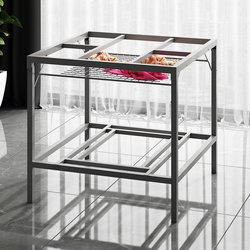 Foldable Home-Use Multifunctional Fire Pit Table, Square-Shaped, for Dining, Studying, Keeping Warm, and Playing Cards, Complete Set