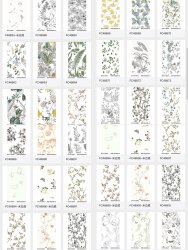 Foshan 400X800 Glossy Checkered Tiles Paired with Continuous Pattern Tiles for Bathroom Walls, Cat and Swallow Balcony Tiles