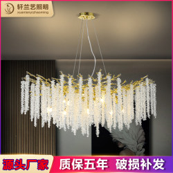 2025 New Light Luxury Crystal Chandelier Modern Art Living Room Dining Room Headlight Bedroom Light Ceiling Light Branch Lamps