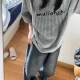 100% pure cotton gray short-sleeved T-shirt for women in summer loose design niche American trendy brand half-sleeved T-shirt top