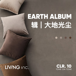 Living Inc. Earth Velvet Brown ins Throw Pillow Sofa Living Room Light Luxury Cushion Bed Pillow Cover