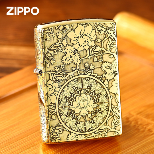 オリジナル本物のzippoライター - 純銅彫刻デザイン