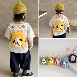 Kindergarten Baby Backpack for Girls, Cute Puppy Children's Canvas Backpack, Lightweight Boys' Outing Small Backpack, Trendy