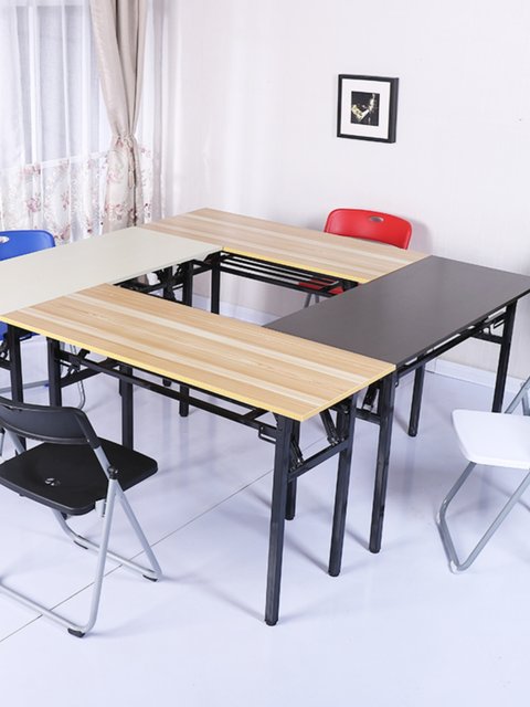 Simple Folding Table Rectangular Training Table Stall Table Outdoor Study Desk Conference Long Table Dining Table Ibm Table