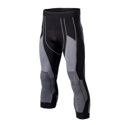New Sports Ski Compression Pants Running Fitness Quick-Drying Moisture-Wicking Seven-Point Pants 3D Three-Dimensional Unisex Outdoor