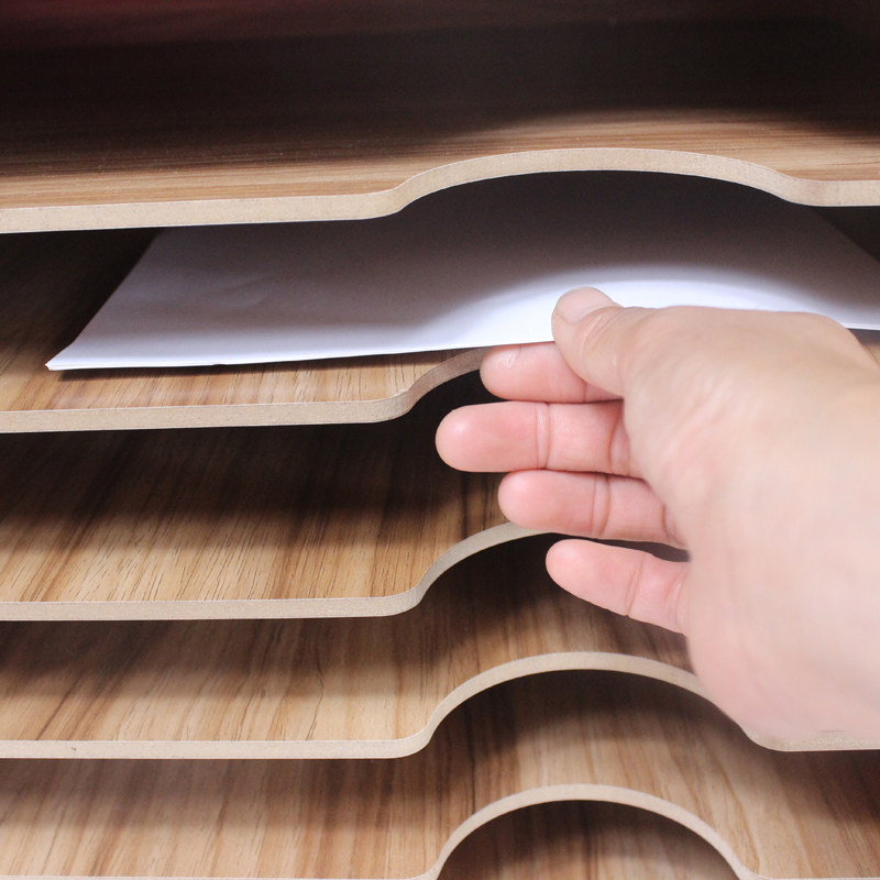 Wooden Multi-Layer File Rack - A3/A4 Paper Storage Box