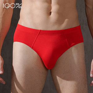 [3条59元]100%感觉男士三角裤柔软透气百分百感觉舒适男内裤318