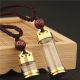 Transparent hollow, Wukong Binggwu Pendant Pendant Pendant Waterproof Small Glass Bottle Necklace to open a cinnabar Ganlu Pill
