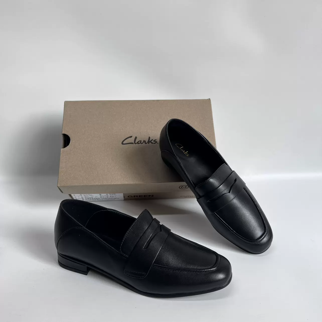 clarks其乐女鞋2022春夏新款羊皮乐福鞋一脚蹬