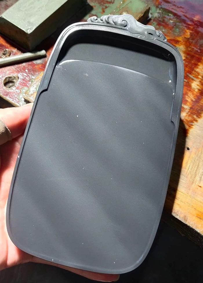 龍尾山　歙州硯　唐眉 龍尾山 歙州硯 唐眉 書