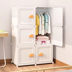 Thickened Children's Wardrobe for Bedroom, Home Use, Baby Clothes Storage Cabinet, Assembled Plastic Simple Small Wardrobe