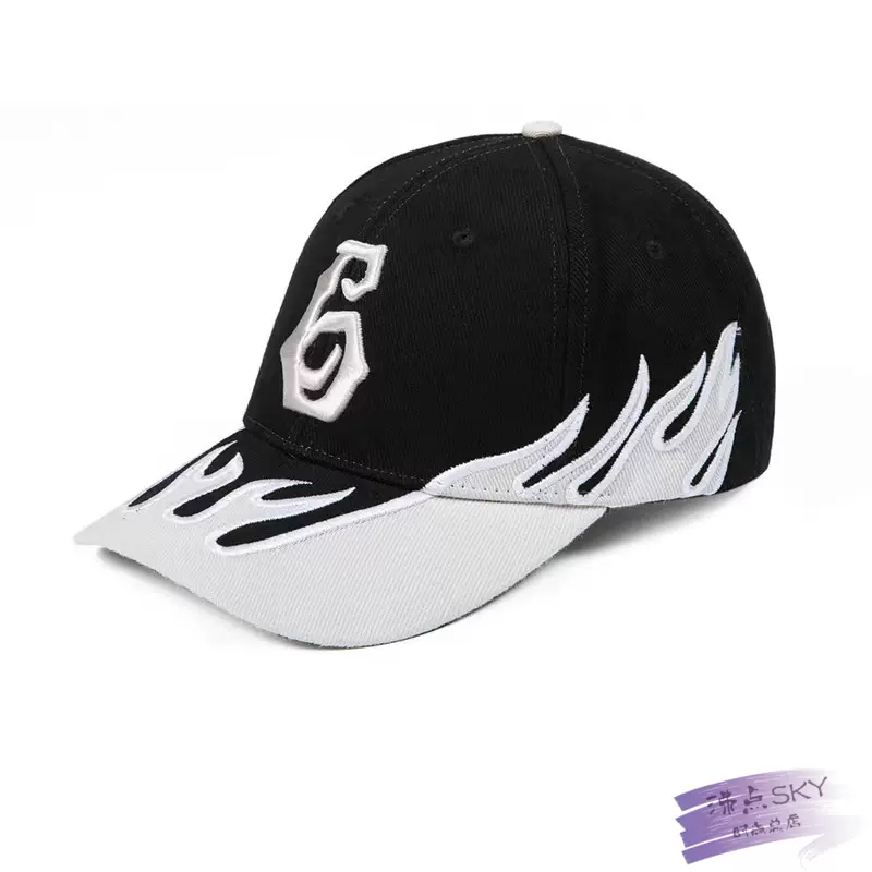 KANYE DONDA LEGENDARY 6 HAT 火焰刺绣LOGO棒球帽男弯檐鸭舌帽女- Taobao