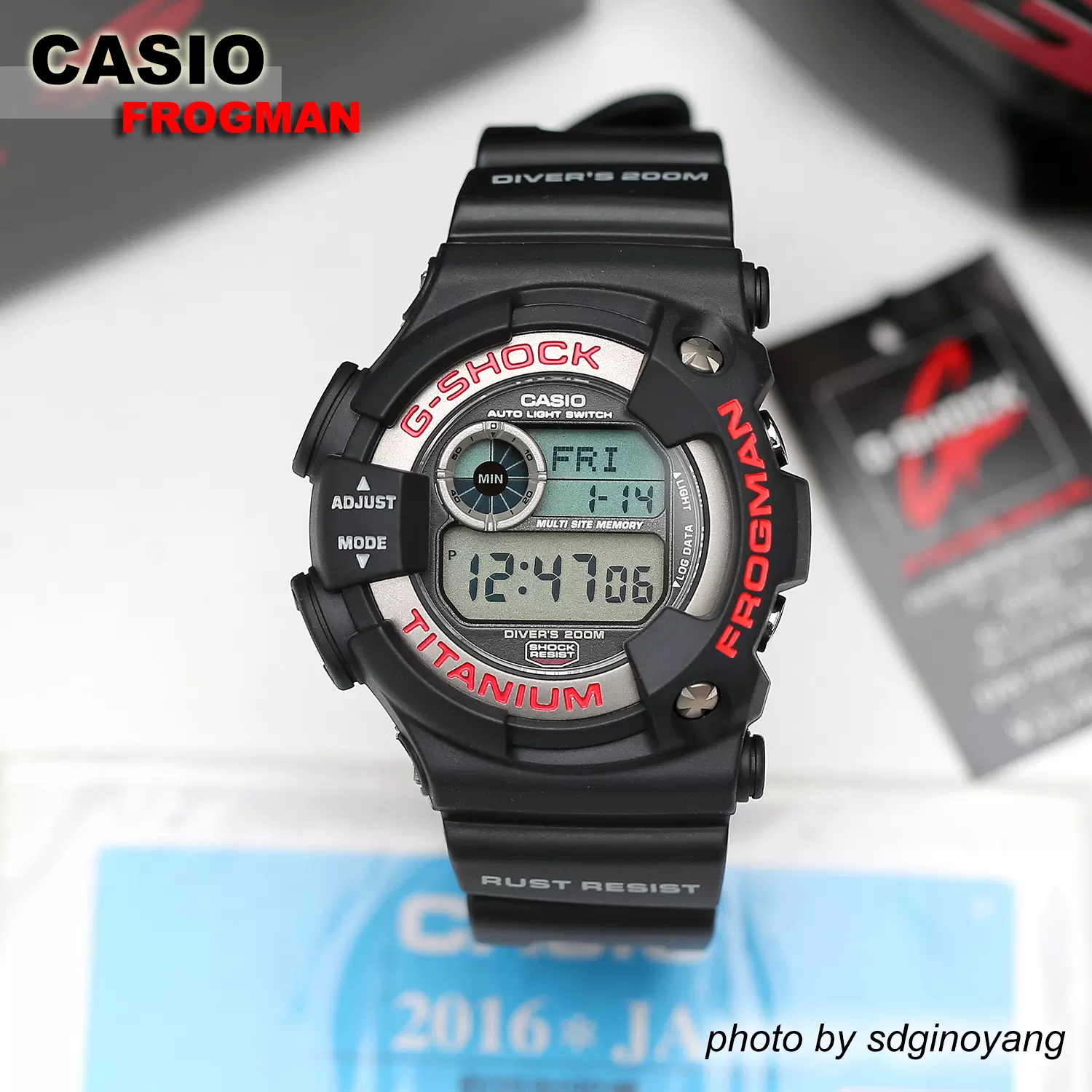 CASIO卡西欧G-SHOCK FROGMAN DW-9900-1CJF第三代蛙人全新现货- Taobao