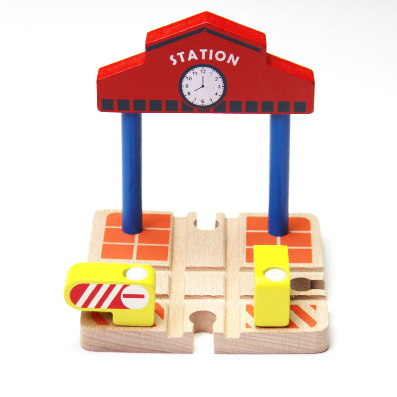 Beaupretty Vías De Tren De Madera Con Desvío Azul – 2 Piezas De Cambio Para Ampliar Circuitos – Compatibles Con La Mayoria De Trenes Infantiles – Accesorios Educativos Y Creativos