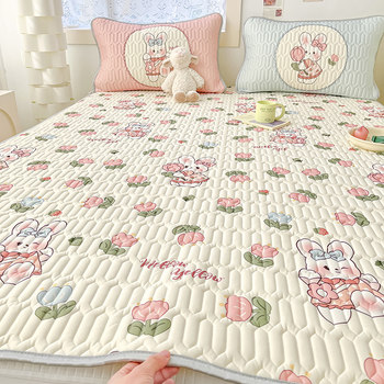 Class A mother and baby ice silk latex mat three-piece set cartoon
