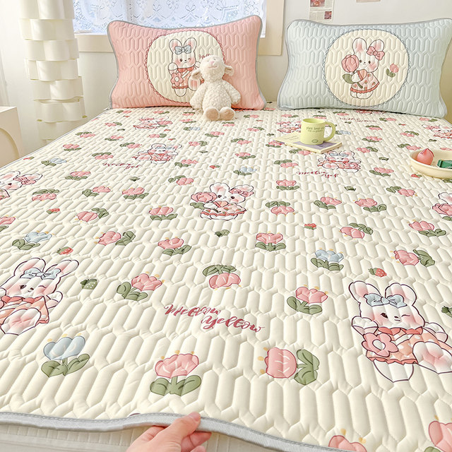 Maternal and infant Class A latex mat three-piece set of ice silk mat machine washable summer air conditioning soft mat bed sheets new style
