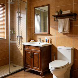 American-Style Pastoral Floor Tiles 300X600 Antique-Style Dining Room Wall Tiles Balcony Kitchen Bathroom Non-Slip Ceramic Tiles Bathroom