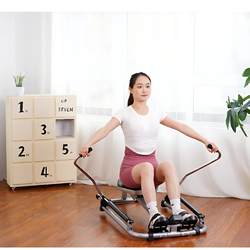 Home Folding Rowing Machine, Silent Single/Double Pole Hydraulic Slimming Device, Fat-Burning Trainer, Home Fitness Equipment