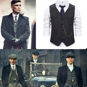 Battle Blood Banner Razor Party Shelby Tom sunset vest men's British business formal clothes clip vest dress tide
