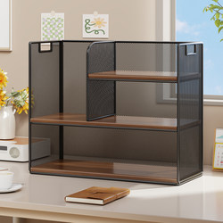 Desk Countertop Storage Rack Desktop Simple Bookshelf Student Desk Storage Shelf Dormitory Book Iron Art Storage Cabinet