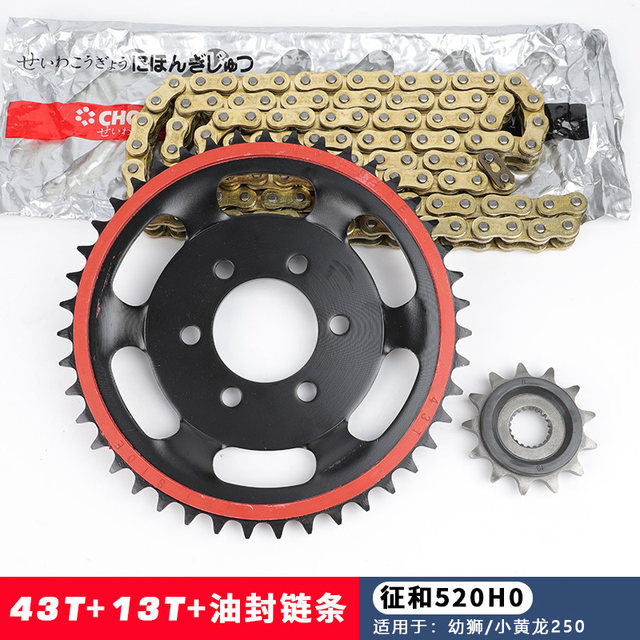 Suitable for Benali Lion 250 Jinpeng TRK251 Little Yellow Dragon Silent Dental Cylinder Sprocket Signal and Oil Seal Chain
