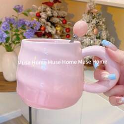 Gradient Color Ceramic Mug Large Capacity Water Cup Home Couple Cup Office Coffee Cup Milk Cup Tea Cup