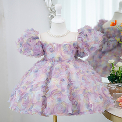 Children's Dress Princess Dress Little Girl Birthday Catwalk Host Piano Performance Dress Girls Costume Summer