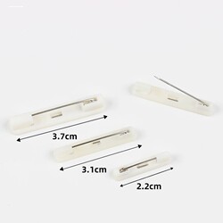 Badge Acrylic Name Tag Safety School Badge Pin White Plastic Name Tag Badge Brooch