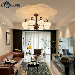 Medieval Style French Retro Chandelier Bedroom Living Room Main Light New Chinese Style American Simple Study Dining Room Projection Lamp