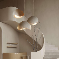 Wabi-Sabi Style Duplex Residential Staircase Chandelier Loft Living Room Dining Room Lamp B&B Club Modern Rotating Staircase Lamps