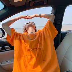 European and American Trendy Brand T-Shirt for Men, Short-Sleeved, Summer 2026 New Style, Blurred Letter Print, Loose Fit, Pure Cotton Half-Sleeve T-Shirt