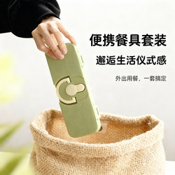 316 Stainless Steel Chopsticks and Spoon Set, Portable Tableware Three-Piece Set, Personal Use for Work, Student Storage Box