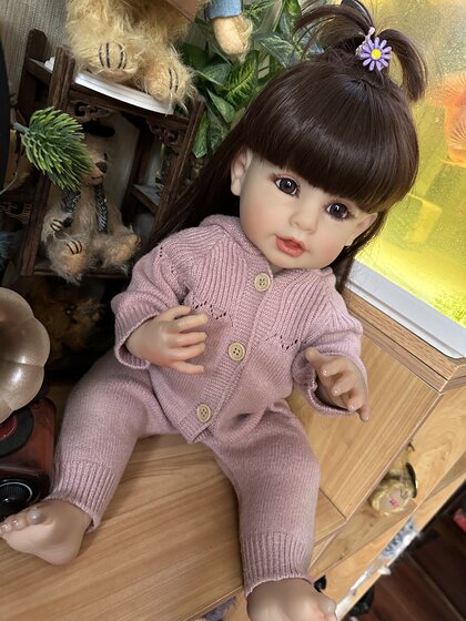 New Tongtong simulated bathing and dressing up doll, fully glued and bathable, birthday gift doll for children