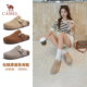 Camel shoes 2025 autumn new soft sole Birkenstock shoes one foot and half slippers wearing mules shoes