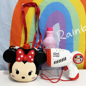 
Disney Mickey Minnie Strawberry Bear Stitch Frozen Children's Handheld Bubble Wand Machine Toy
