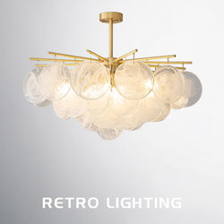 French Retro Romantic Shell Wind Chime Chandelier American-Style Dining Room Master Bedroom Cloakroom Romantic and Cozy Artistic Chandelier