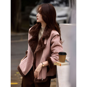 Awakening Paradise Versatile Lapel Faux Fur Jacket 2025 Winter New Fur All-in-One Top Women's Clothing