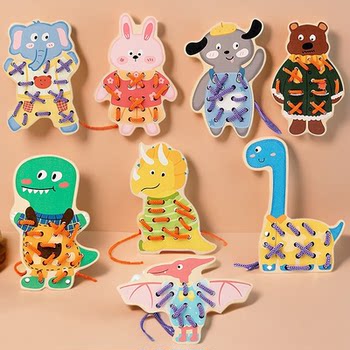 
Montessori Early Education Wiring Board Toys Wiring Rope Game